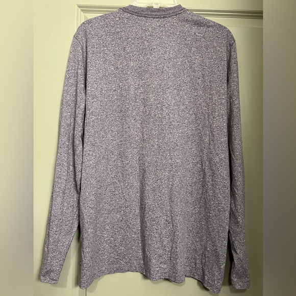 Bonobos Slim Fit Pima Performance Henley Long Sleeve Shirt Heather Purple Size L - Picture 3 of 5
